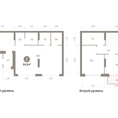 84.00 м² | 1 - 9 эт. 00
