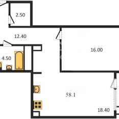 54.70 м² | 7 - 15 эт. 20