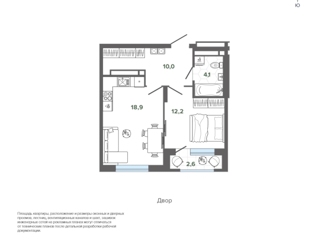 47.77 м² | 11 - 24 эт.