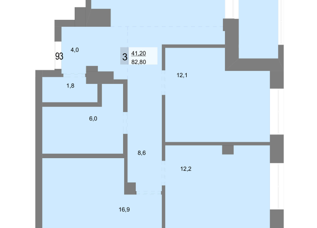 82.80 м² | 13 - 30 эт.