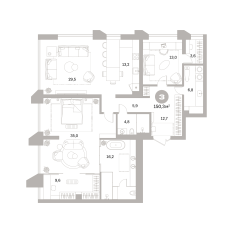 150.00 м² | 20 - 25 эт. 00