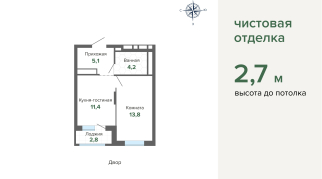 37.24 м² | 29 - 31 эт.