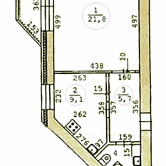 1-к квартира | 40.50 м² | 3 - 14 эт. 80
