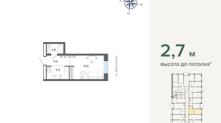 27.30 м² | 7 - 24 эт.