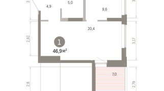 46.00 м² | 12 - 16 эт.