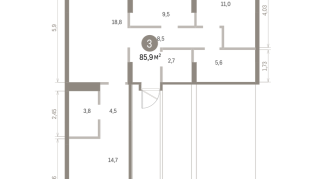 85.00 м² | 4 - 9 эт.