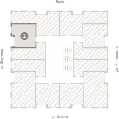 44.00 м² | 15 - 24 эт. 01