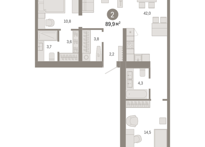 89.00 м² | 9 - 9 эт.