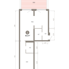 85.00 м² | 2 - 8 эт. 00