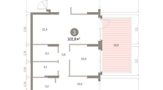 102.00 м² | 1 - 9 эт.