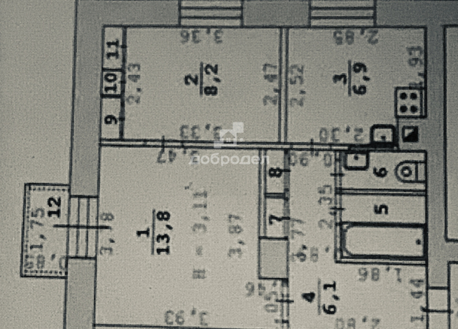 2-к квартира | 40.30 м² | 3 - 5 эт.