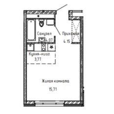 27.70 м² | 20 - 29 эт. 31