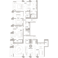 333.00 м² | 22 - 25 эт. 00