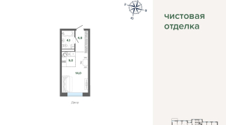 27.88 м² | 7 - 24 эт.