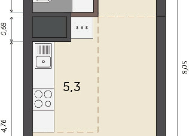 26.70 м² | 10 - 30 эт.