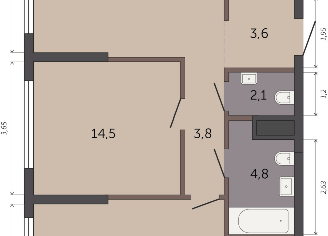 69.20 м² | 7 - 32 эт.