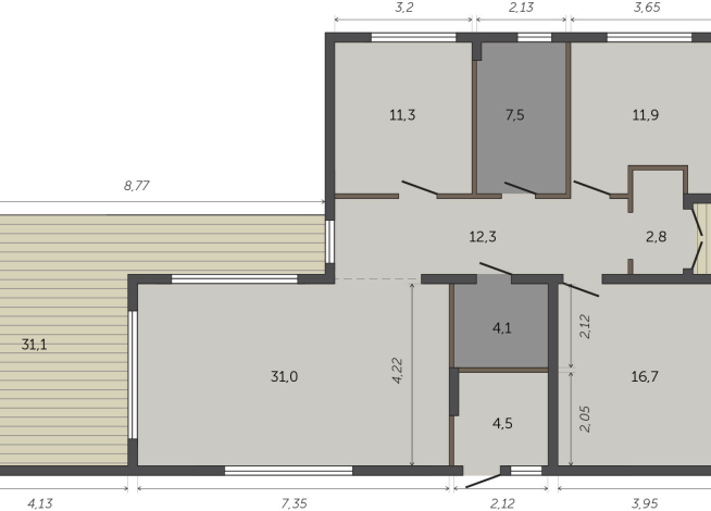 133.80 м²