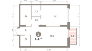 51.00 м² | 5 - 16 эт.