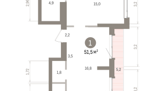 51.00 м² | 22 - 25 эт.