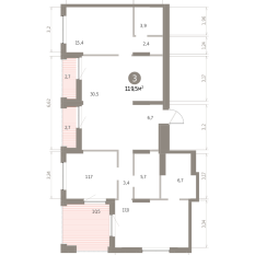119.00 м² | 16 - 16 эт. 00