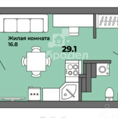 1-к квартира | 29.10 м² | 10 - 21 эт. 31