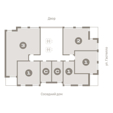 39.00 м² | 10 - 16 эт. 00