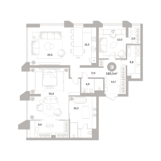 150.00 м² | 15 - 25 эт. 00