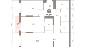 96.00 м² | 4 - 25 эт.