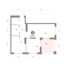 67.00 м² | 8 - 8 эт. 00