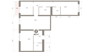 89.00 м² | 2 - 9 эт.