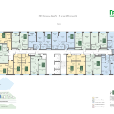 22.29 м² | 8 - 28 эт. 01
