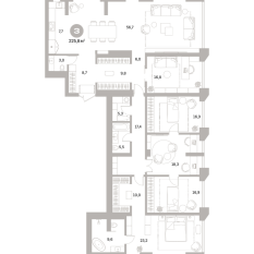 225.00 м² | 20 - 25 эт. 00