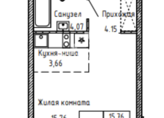 27.64 м² | 20 - 29 эт.