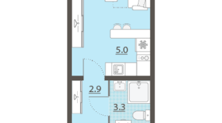 21.60 м² | 3 - 8 эт.