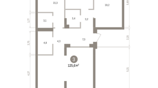 125.00 м² | 2 - 7 эт.