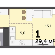 29.40 м² | 2 - 19 эт. 00