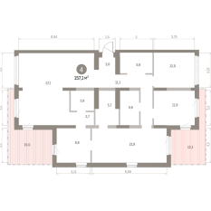 157.00 м² | 16 - 17 эт. 00