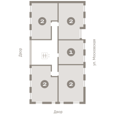 58.00 м² | 3 - 7 эт. 110
