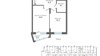 45.29 м² | 24 - 25 эт.