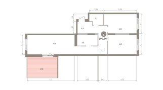 100.00 м² | 8 - 15 эт.