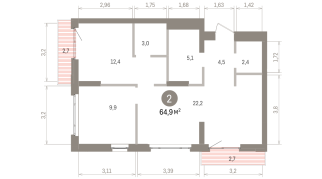 64.00 м² | 2 - 16 эт.