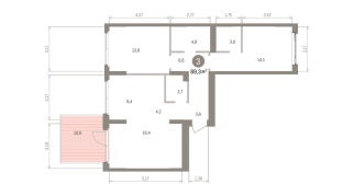 89.00 м² | 2 - 7 эт.
