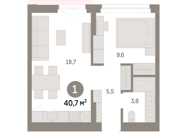 40.00 м² | 3 - 9 эт.