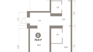 70.00 м² | 5 - 9 эт.