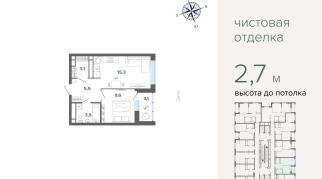 40.88 м² | 22 - 27 эт.