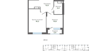 47.90 м² | 11 - 24 эт.