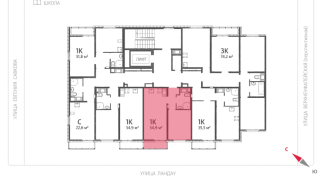 34.90 м² | 6 - 13 эт.