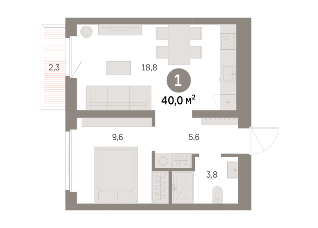 39.00 м² | 3 - 9 эт.