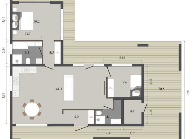 166.50 м²