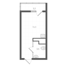 1-к квартира | 19.60 м² | 18 - 25 эт. 30